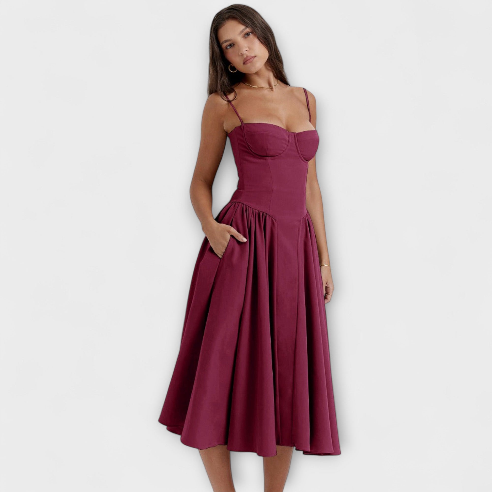 Rosalie - Refined Sleeveless Corset Dress