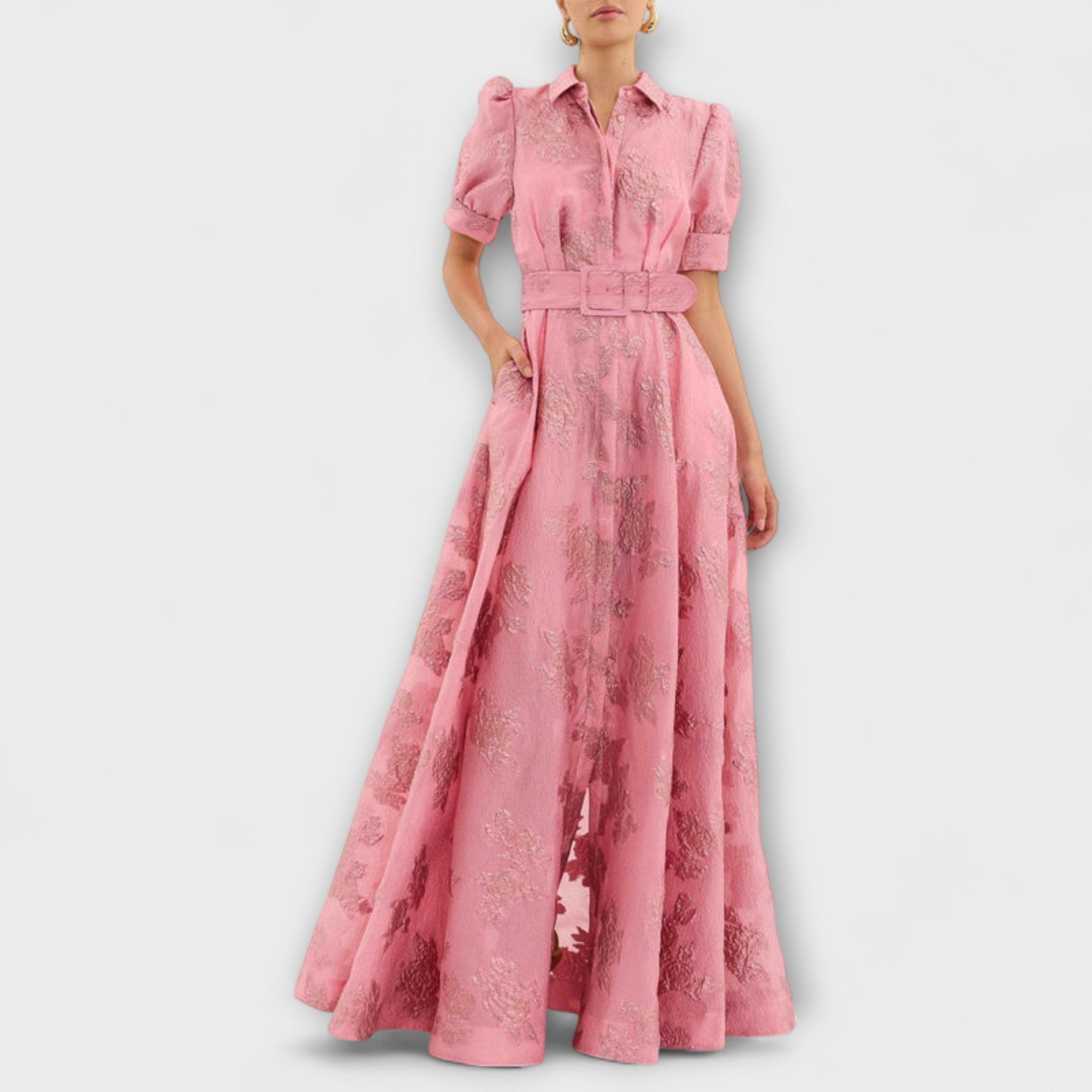 Anabella - Dress with Short Puff Sleeves