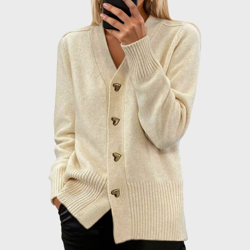 Marij – Women's Vintage Style V-Neck Sweater