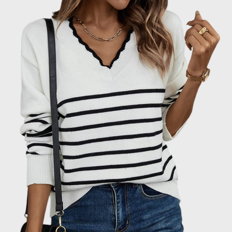 Irene – Casual Striped Knit Sweater
