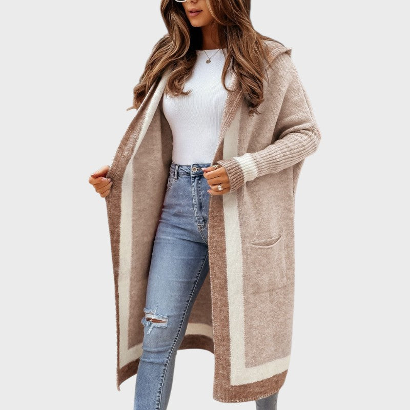 Mara – Long Hooded Cardigan with Pockets