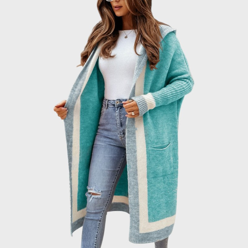 Mara – Long Hooded Cardigan with Pockets