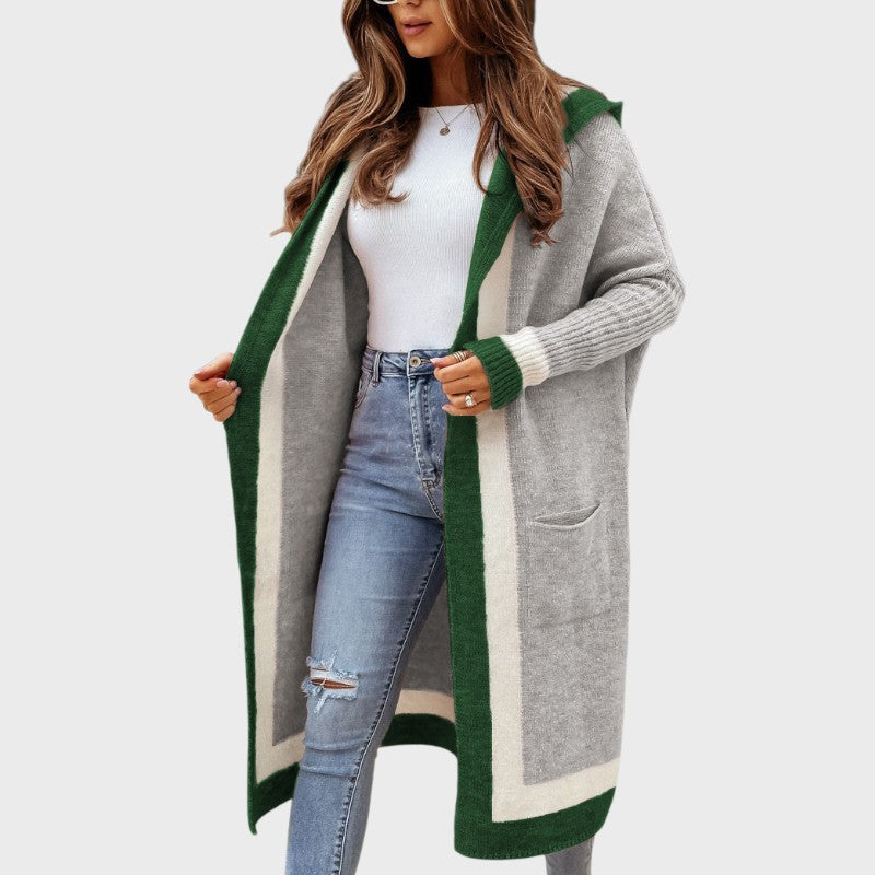 Mara – Long Hooded Cardigan with Pockets