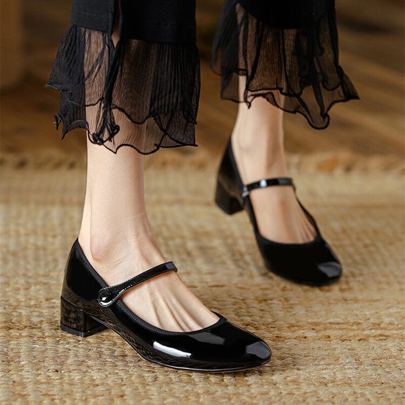 Chic Leather Mary Sandals